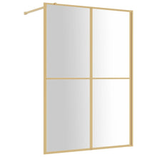 Inloopdouchewand Transparant Esg-Glas Kleurig 140 x 195 cm Goud