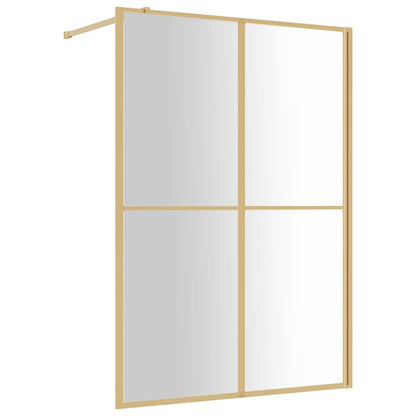 Inloopdouchewand Transparant Esg-Glas Kleurig 140 x 195 cm Goud