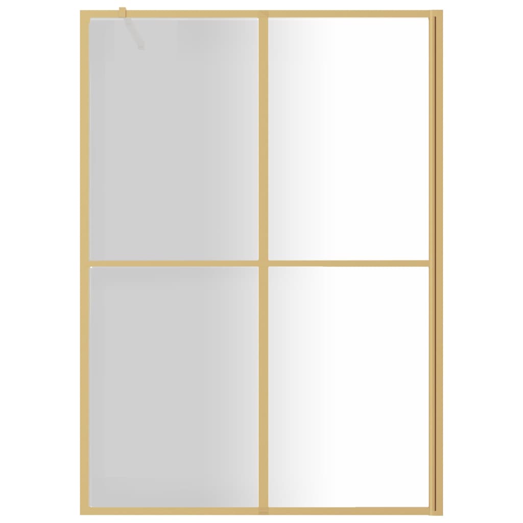 Inloopdouchewand Transparant Esg-Glas Kleurig 140 x 195 cm Goud