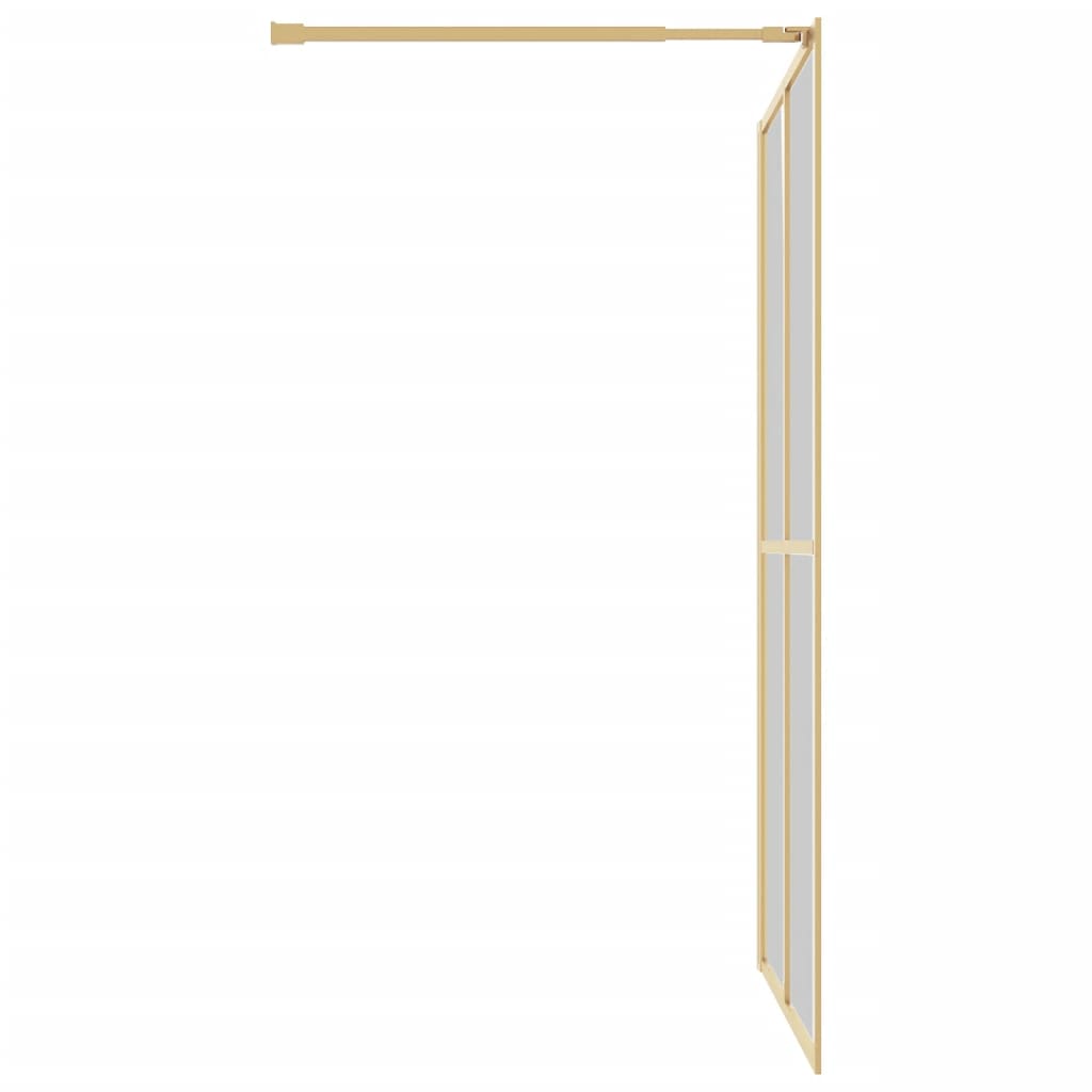 Inloopdouchewand Transparant Esg-Glas Kleurig 140 x 195 cm Goud