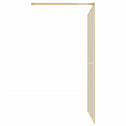 Inloopdouchewand Transparant Esg-Glas Kleurig 140 x 195 cm Goud