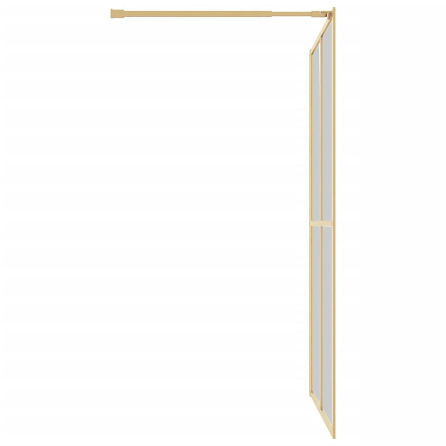 Inloopdouchewand Transparant Esg-Glas Kleurig 140 x 195 cm Goud