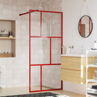 Inloopdouchewand transparant 80x195 cm ESG-glas rood 80 x 195 cm Rood