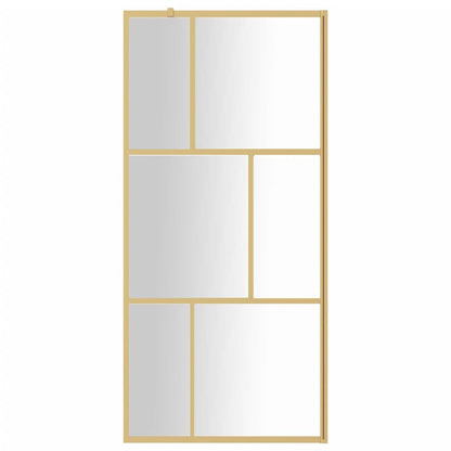 Inloopdouchewand transparant 80x195 cm ESG-glas goudkleurig 80 x 195 cm Goud