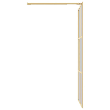Inloopdouchewand transparant 80x195 cm ESG-glas goudkleurig 80 x 195 cm Goud