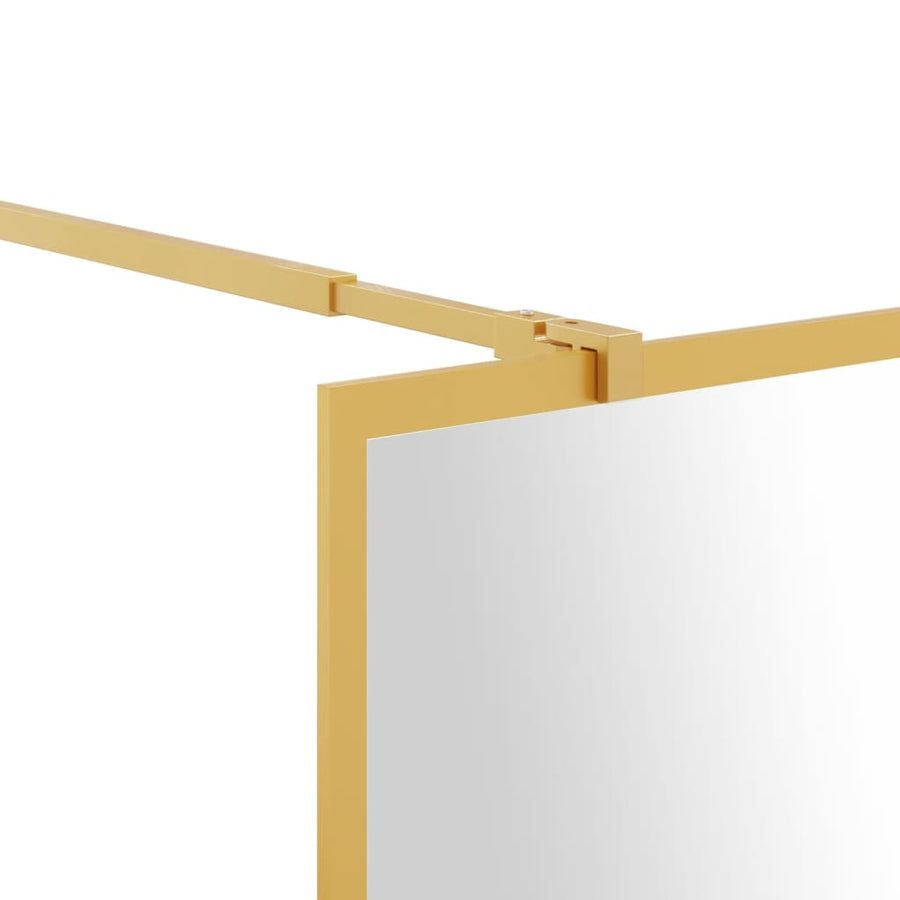 Inloopdouchewand transparant 80x195 cm ESG-glas goudkleurig 80 x 195 cm Goud