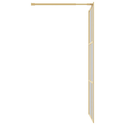 Inloopdouchewand transparant 90x195 cm ESG-glas goudkleurig 90 x 195 cm Goud