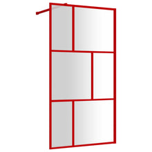 Inloopdouchewand transparant 115x195 cm ESG-glas rood 115 x 195 cm Rood