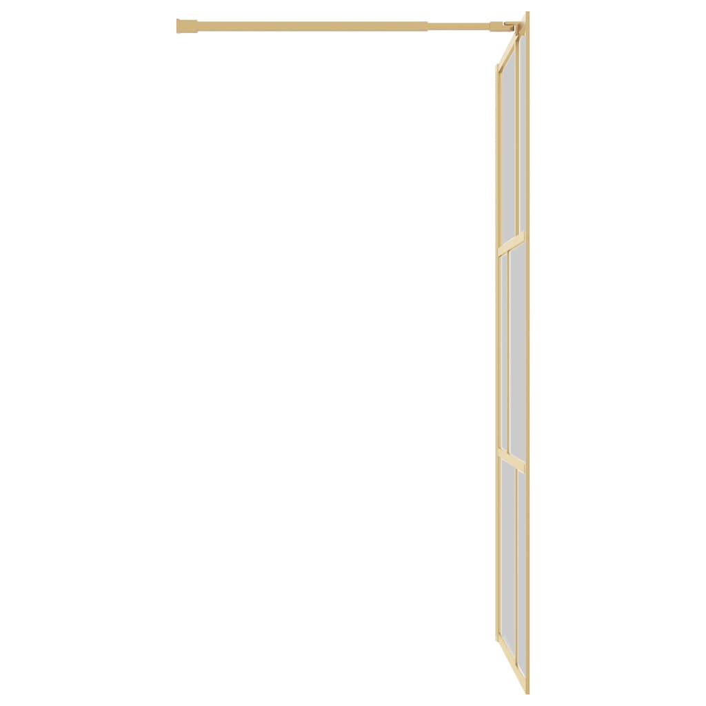 Inloopdouchewand Transparant Esg-Glas Kleurig 115 x 195 cm Goud