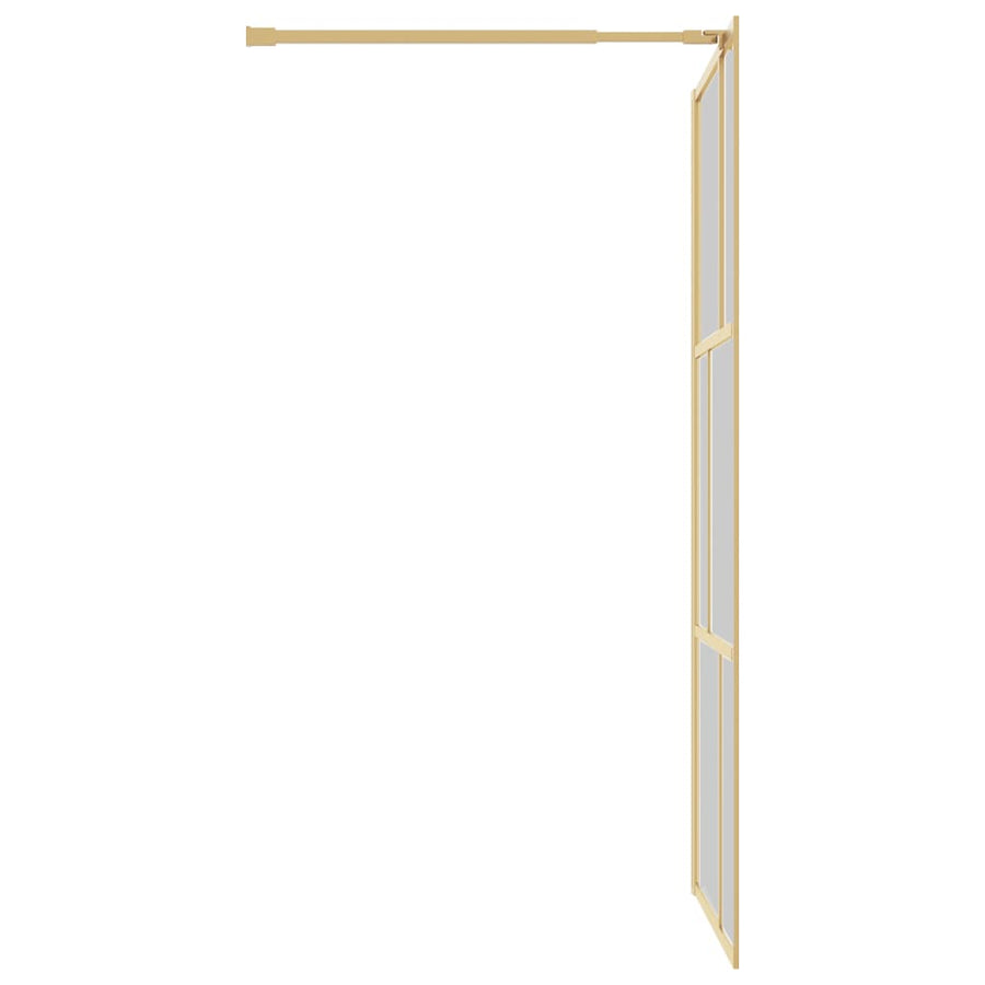 Inloopdouchewand Transparant Esg-Glas Kleurig 115 x 195 cm Goud