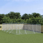 Hondenkennel buiten 6x10x2 m gegalvaniseerd staal zilver