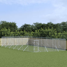 Hondenkennel Voor Buiten Gegalvaniseerd Staal Zilver 6 x 14 x 2 m