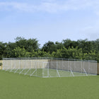 Hondenkennel buiten 8x16x2 m gegalvaniseerd staal zilver