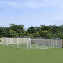 Hondenkennel Voor Buiten Gegalvaniseerd Staal Zilver 8 x 16 x 2 m