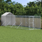 Hondenkennel met dak 200x1000x250 cm gegalvaniseerd staal