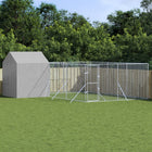 Hondenkennel 6x6x2,5 m gegalvaniseerd staal zilver