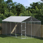 Hondenkennel 3x6x2,5 m gegalvaniseerd staal zilver