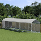 Hondenkennel met dak 200x1400x250 cm gegalvaniseerd staal
