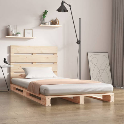 Bedframe Massief Grenenhout 90 x 190 cm Naturel