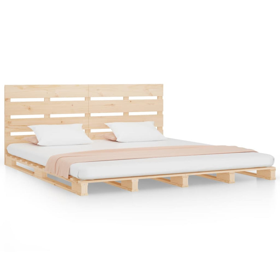 Bedframe Massief Grenenhout 4Ft Small Double 120 x 190 cm Naturel