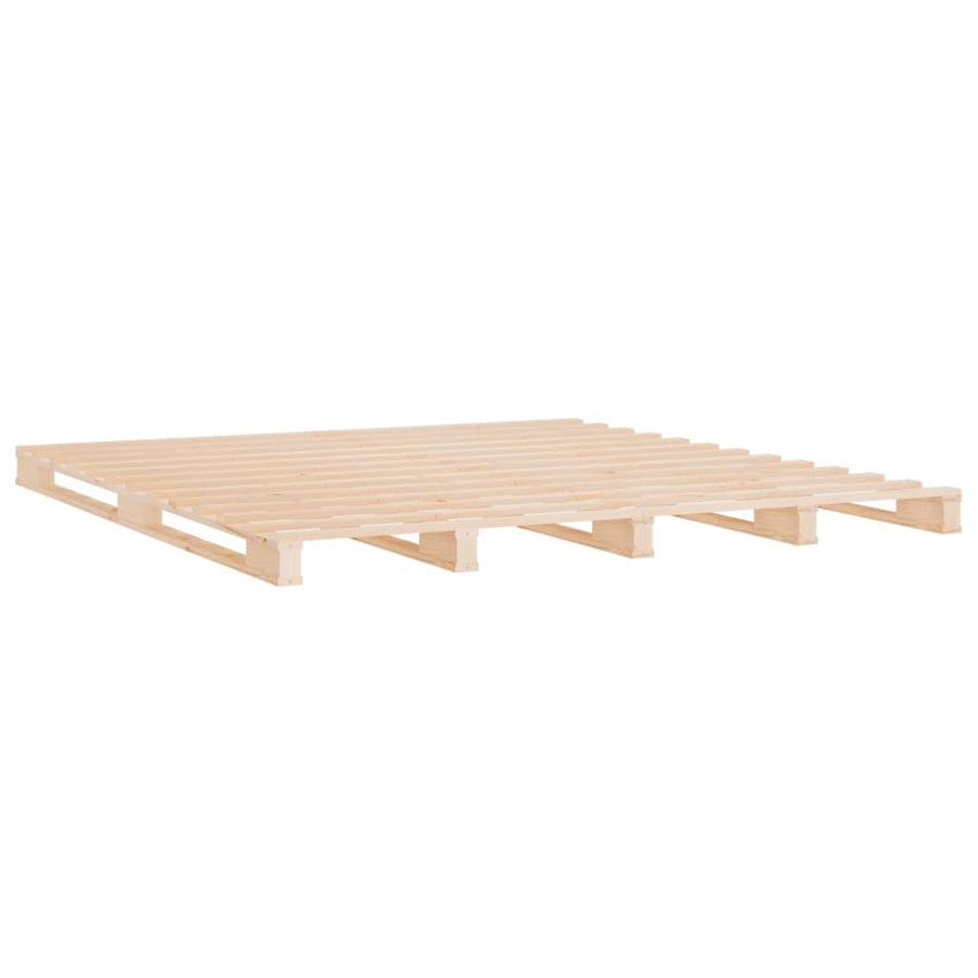 Bedframe Massief Grenenhout 4Ft Small Double 120 x 190 cm Naturel