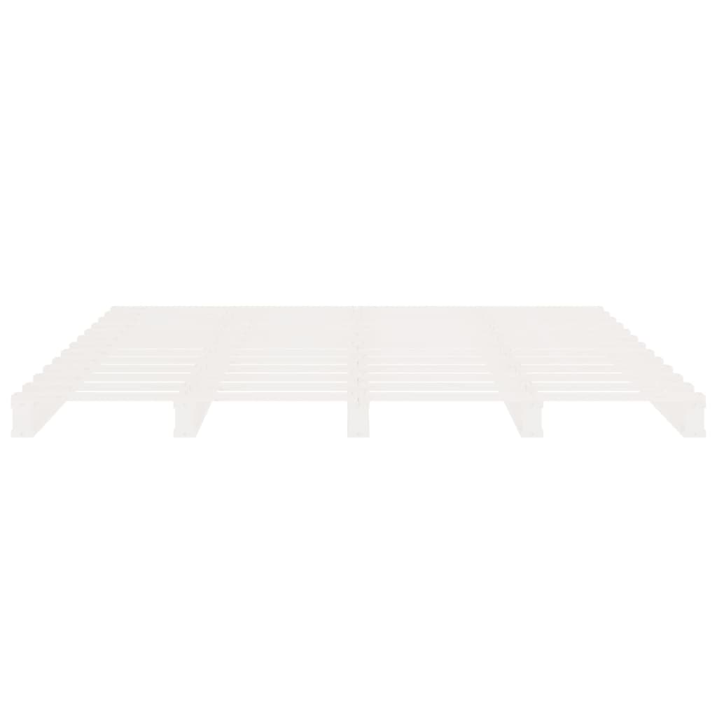 Bedframe massief grenenhout wit 120x190 cm 4FT Small Double 120 x 190 cm Wit