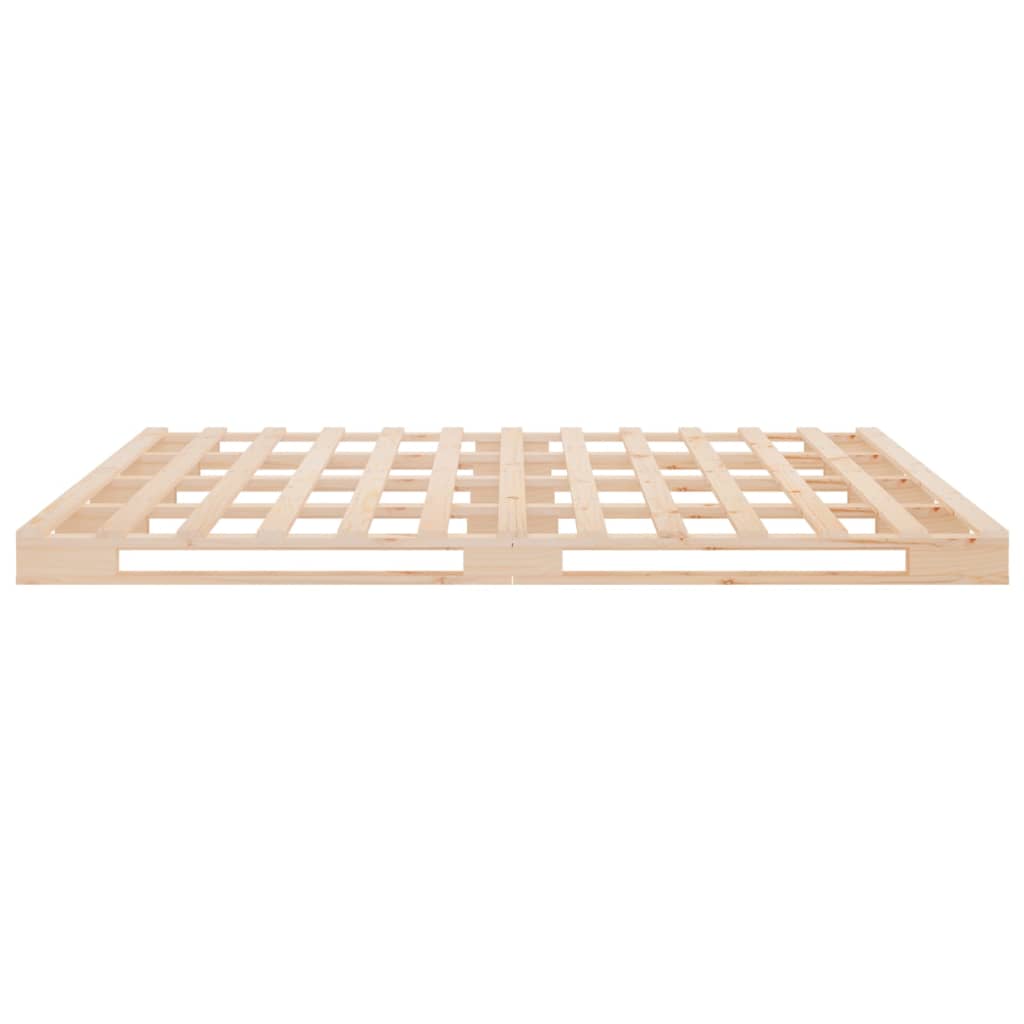 Bedframe Zonder Matras Massief Grenenhout 140 x 190 cm Naturel
