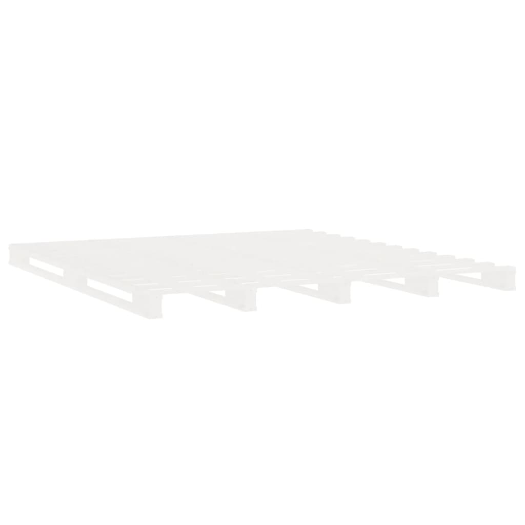 Bedframe Massief Grenenhout 140 x 190 cm Wit