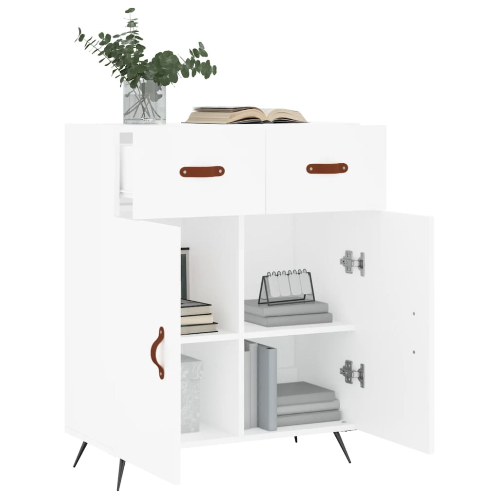 Dressoir 69,5X34X90 Cm Bewerkt Hout Wit