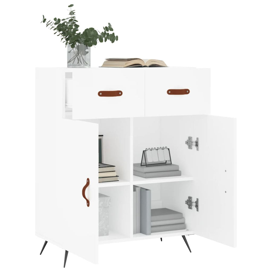 Dressoir 69,5X34X90 Cm Bewerkt Hout Wit