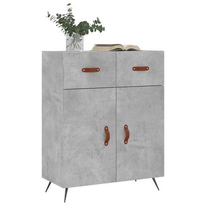 Dressoir 69,5X34X90 Cm Bewerkt Hout Betongrijs