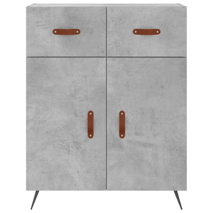 Dressoir 69,5X34X90 Cm Bewerkt Hout Betongrijs