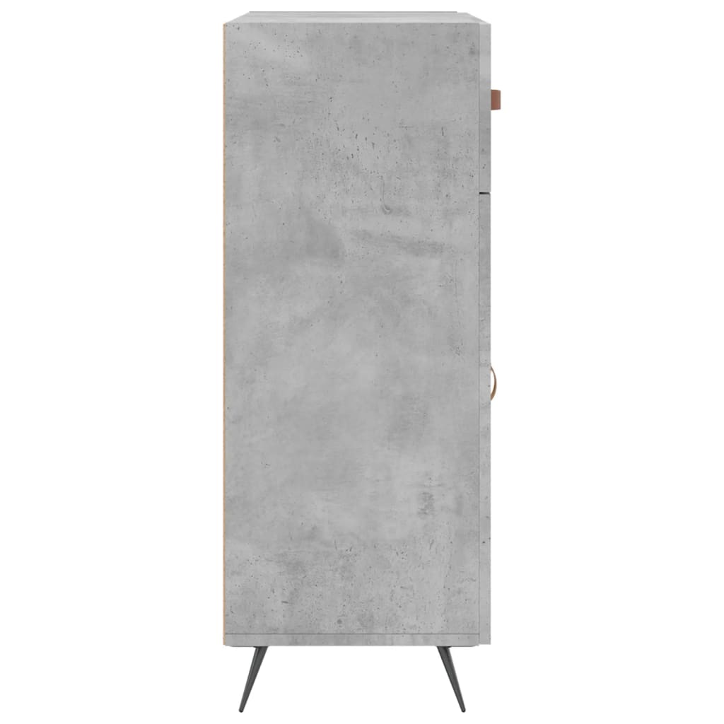 Dressoir 69,5X34X90 Cm Bewerkt Hout Betongrijs
