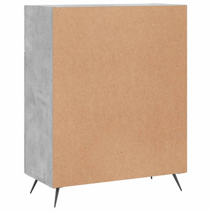 Dressoir 69,5X34X90 Cm Bewerkt Hout Betongrijs