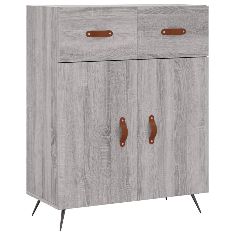 Dressoir 69,5X34X90 Cm Bewerkt Hout Grijs Sonoma Eikenkleurig
