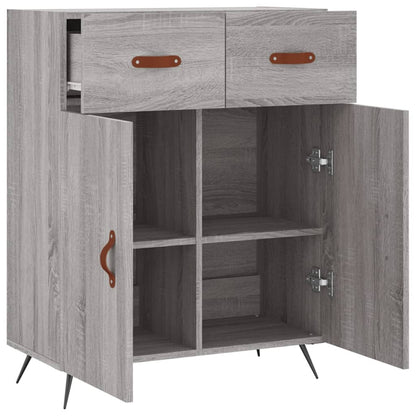 Dressoir 69,5X34X90 Cm Bewerkt Hout Grijs Sonoma Eikenkleurig