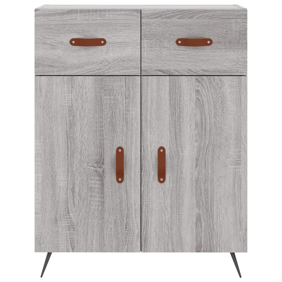 Dressoir 69,5X34X90 Cm Bewerkt Hout Grijs Sonoma Eikenkleurig