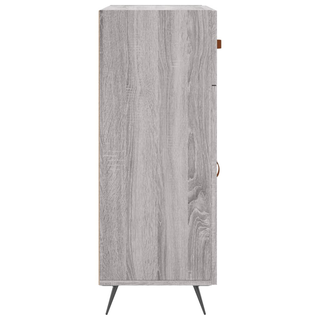 Dressoir 69,5X34X90 Cm Bewerkt Hout Grijs Sonoma Eikenkleurig