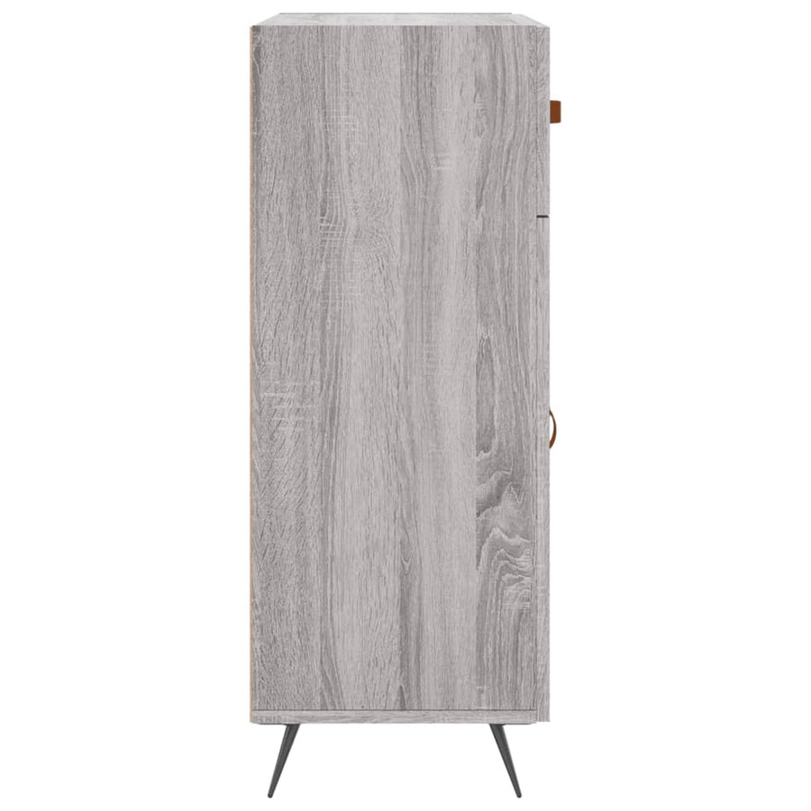 Dressoir 69,5X34X90 Cm Bewerkt Hout Grijs Sonoma Eikenkleurig