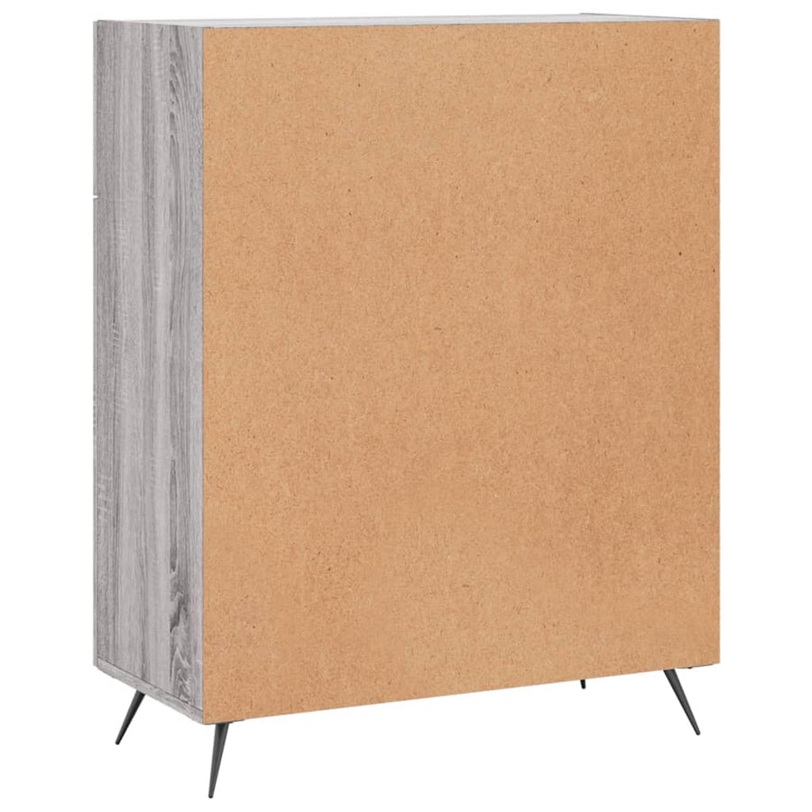 Dressoir 69,5X34X90 Cm Bewerkt Hout Grijs Sonoma Eikenkleurig