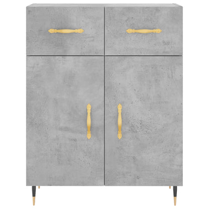 Dressoir 69,5X34X90 Cm Bewerkt Hout Betongrijs
