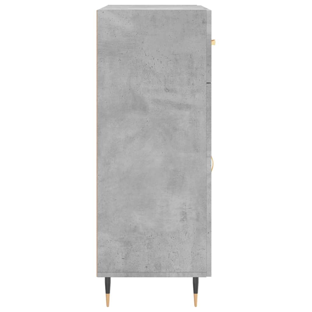 Dressoir 69,5X34X90 Cm Bewerkt Hout Betongrijs