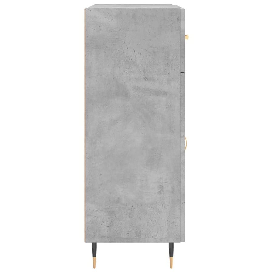 Dressoir 69,5X34X90 Cm Bewerkt Hout Betongrijs