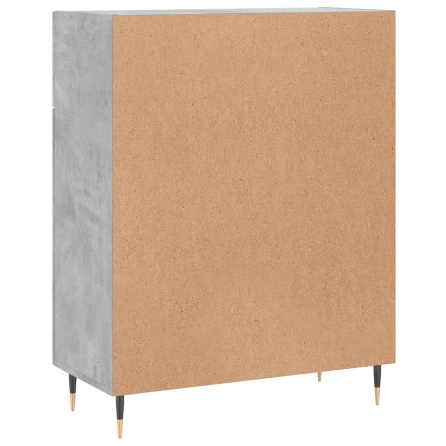 Dressoir 69,5X34X90 Cm Bewerkt Hout Betongrijs