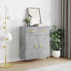Sideboard 69.5x34x90 cm distressed wood concrete grey