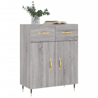 Dressoir 69,5X34X90 Cm Bewerkt Hout Grijs Sonoma Eikenkleurig
