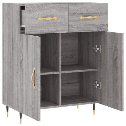 Dressoir 69,5X34X90 Cm Bewerkt Hout Grijs Sonoma Eikenkleurig