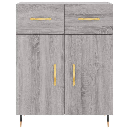 Dressoir 69,5X34X90 Cm Bewerkt Hout Grijs Sonoma Eikenkleurig