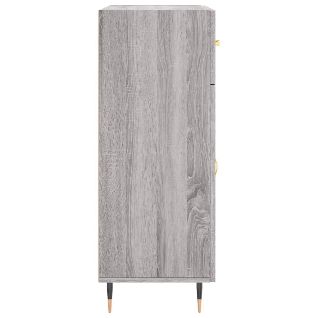 Dressoir 69,5X34X90 Cm Bewerkt Hout Grijs Sonoma Eikenkleurig