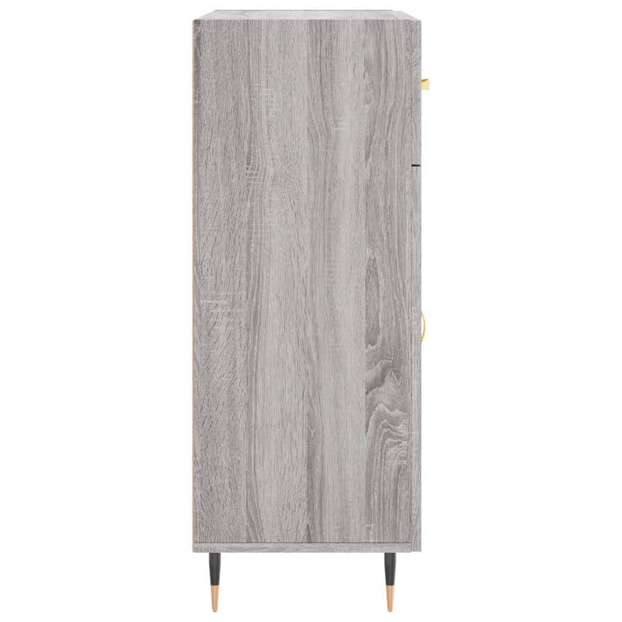 Dressoir 69,5X34X90 Cm Bewerkt Hout Grijs Sonoma Eikenkleurig